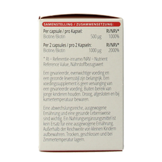 Vitals Biotine 500 mcg 100 Capsules