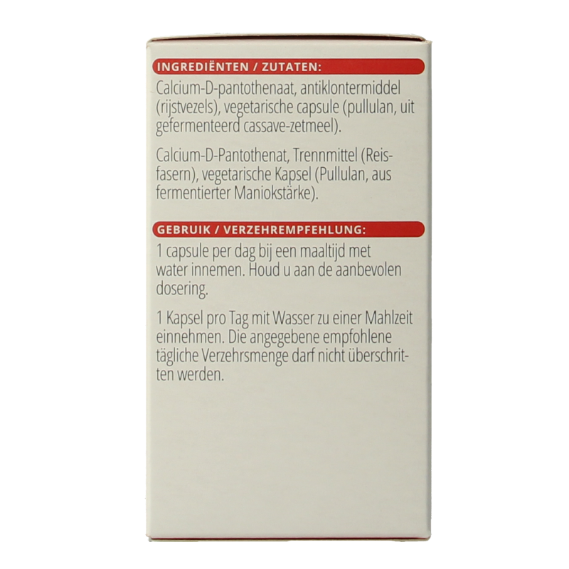 Vitals Vitamine B5 250mg 100 Capsules