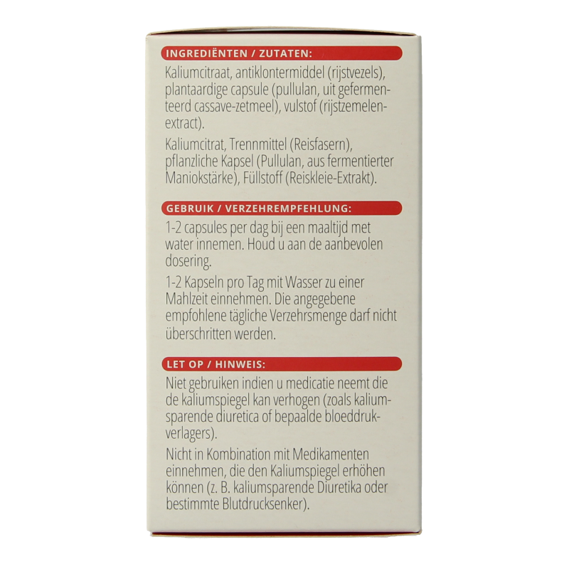 Vitals Kalium citraat 200 mg 100 Capsules