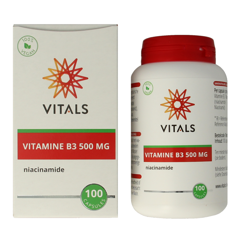 Vitals Vitamine B3 niacinamide 500mg 100 Capsules