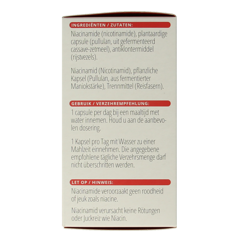 Vitals Vitamine B3 niacinamide 500mg 100 Capsules