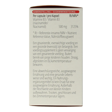 Vitals Vitamine B3 niacinamide 500mg 100 Capsules