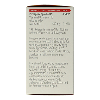 Vitals Vitamine B3 niacinamide 500mg 100.00 Capsules