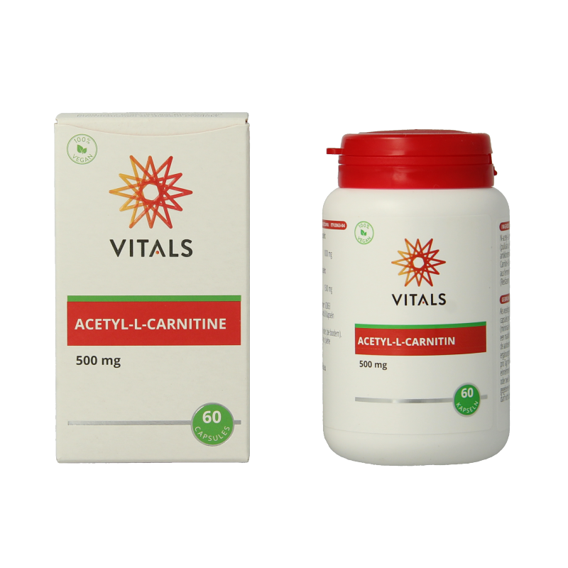 Vitals Acetyl-L-Carnitine 500mg 60 Vegetarische capsules