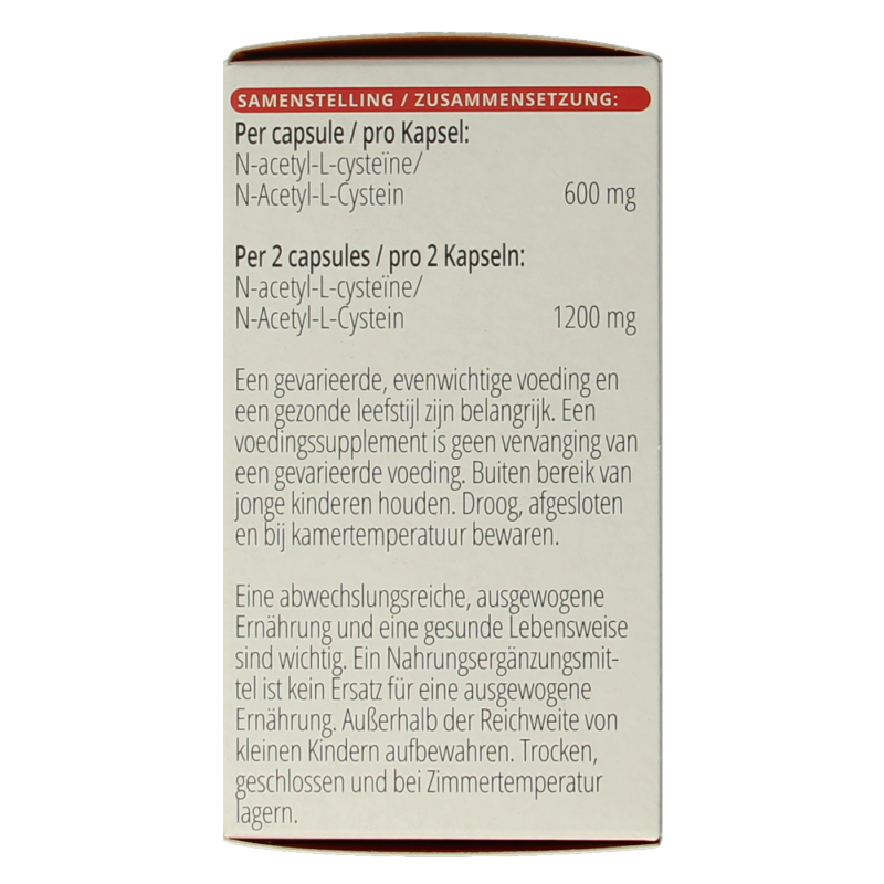 Vitals N-Acetyl-L-cysteine 600 mg 60 Vegetarische capsules