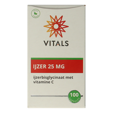 Vitals IJzer 25mg met vitamine C 100.00 Capsules