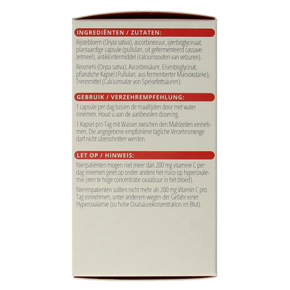 Vitals IJzer 25mg met vitamine C 100.00 Capsules