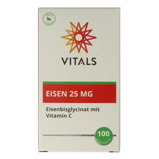 Vitals IJzer 25mg met vitamine C 100.00 Capsules