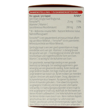 Vitals IJzer 25mg met vitamine C 100.00 Capsules