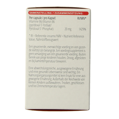 Vitals Vitamine B6 20 mg 100.00 Capsules