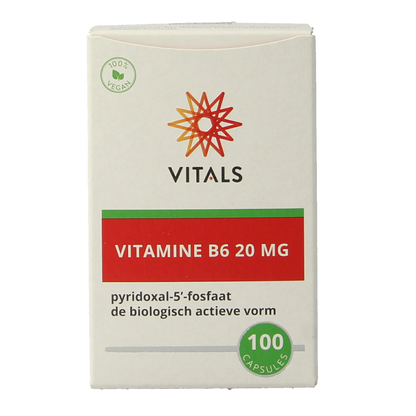 Vitals Vitamine B6 20 mg 100.00 Capsules