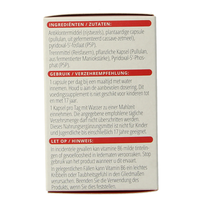 Vitals Vitamine B6 20 mg 100.00 Capsules