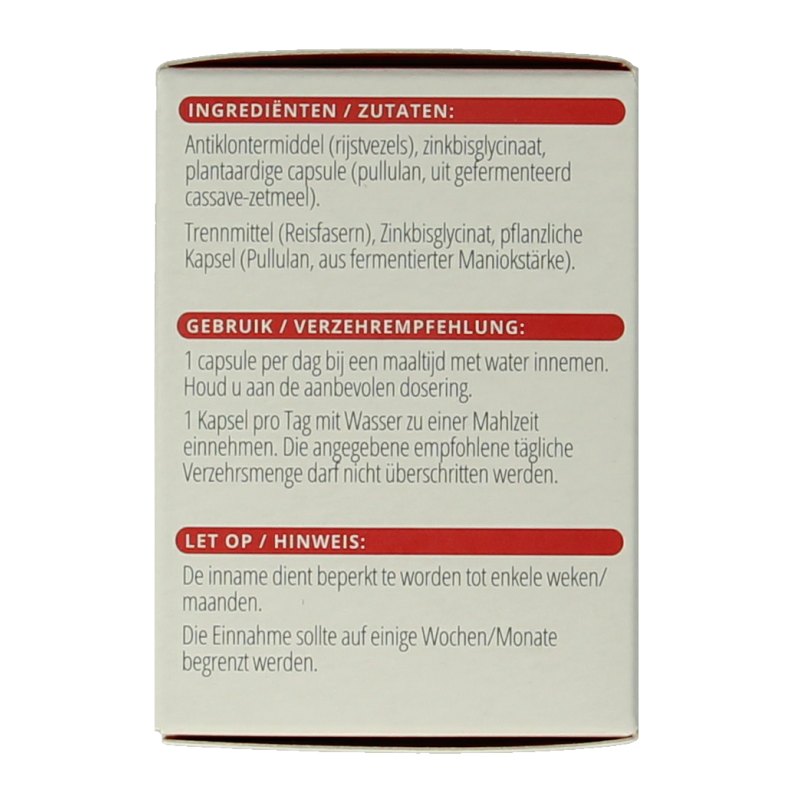 Vitals Zink 15mg 100 Capsules