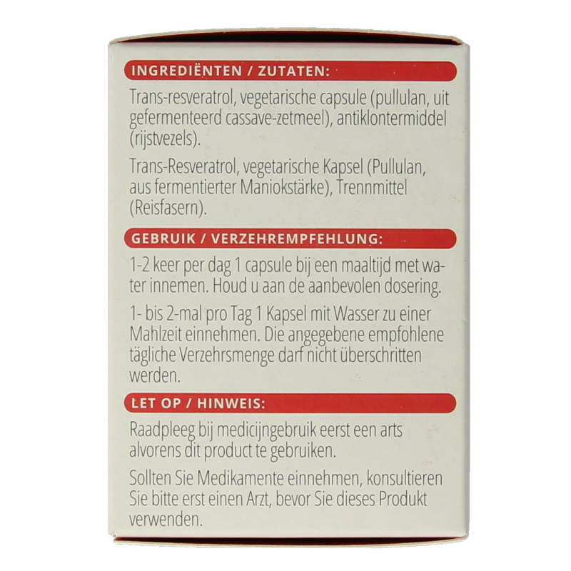 Vitals Resveratrol-VT 60 Capsules