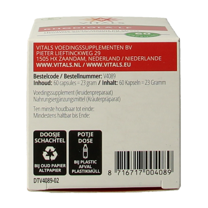Vitals Rhodiola LF 60 Capsules