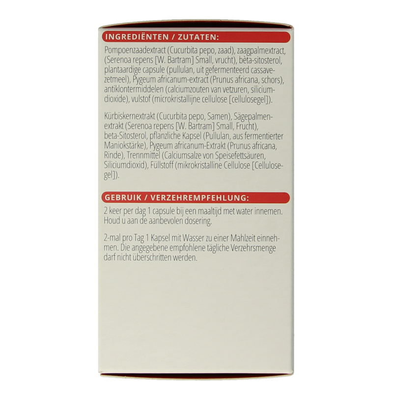 Vitals Mannenformule pro prostaat 60 Capsules