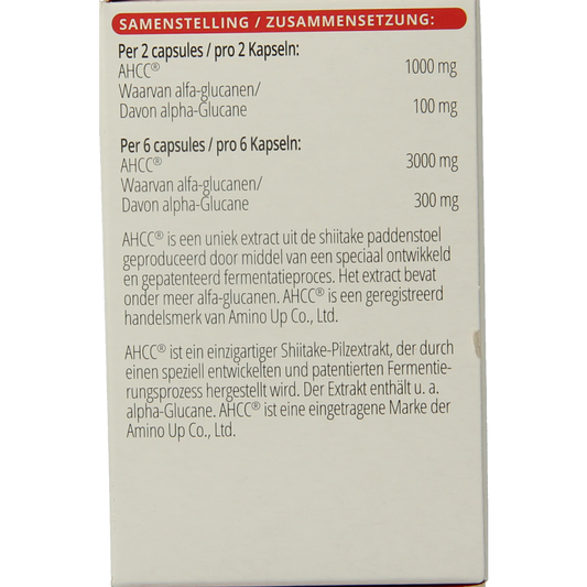 Vitals AHCC 500mg 60.00 Capsules