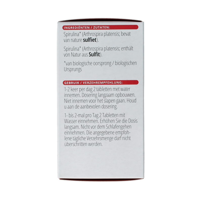 Vitals Spirulina 500mg bio 180 Tabletten