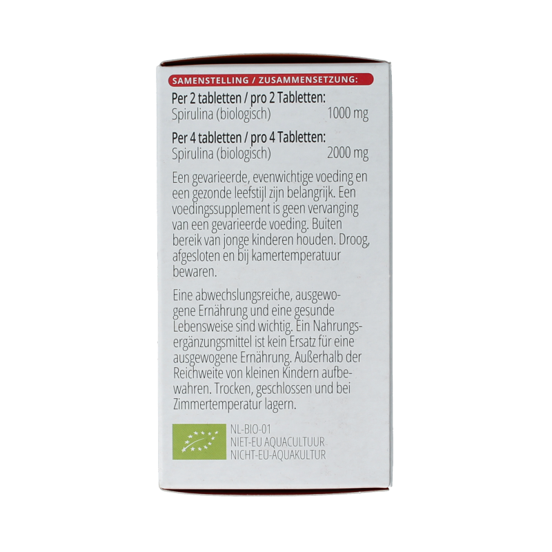 Vitals Spirulina 500mg bio 180 Tabletten