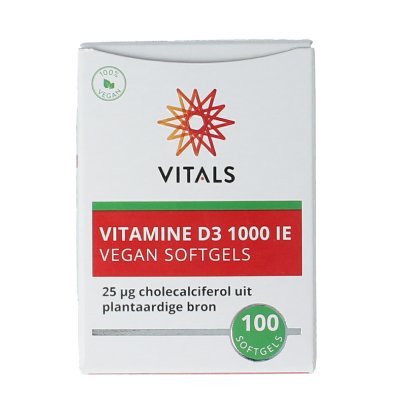Vitals Vitamine D3 1000IE vegan 100 Softgels