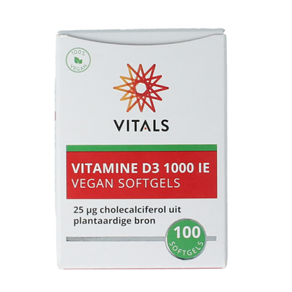 Vitals Vitamine D3 1000IE vegan 100.00 Softgels