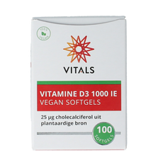 Vitals Vitamine D3 1000IE vegan 100.00 Softgels