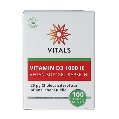 Vitals Vitamine D3 1000IE vegan 100.00 Softgels