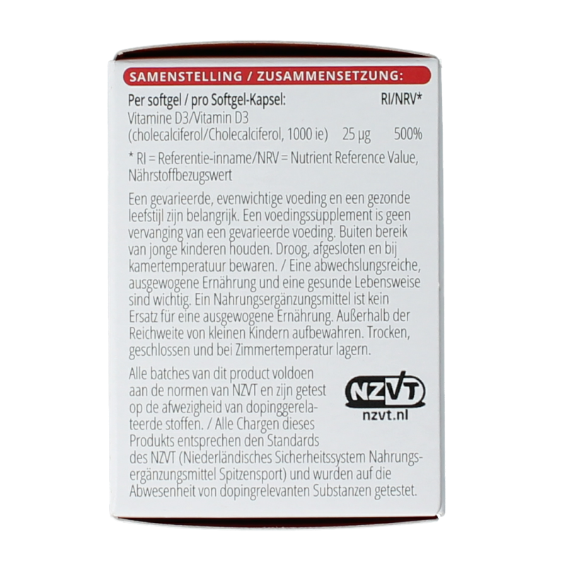 Vitals Vitamine D3 1000IE vegan 100 Softgels