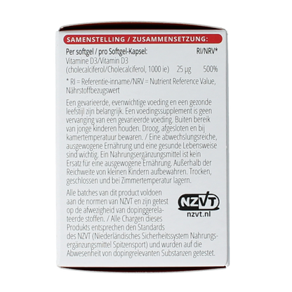 Vitals Vitamine D3 1000IE vegan 100.00 Softgels