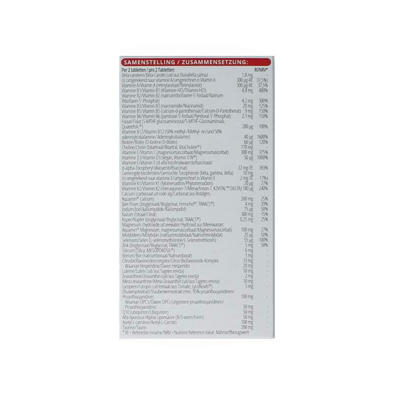 Vitals Elke dag platinum 60 Tabletten