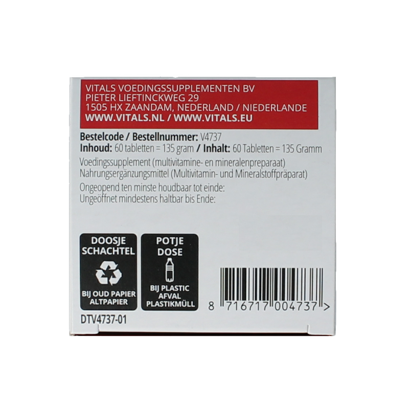 Vitals Elke dag platinum 60 Tabletten