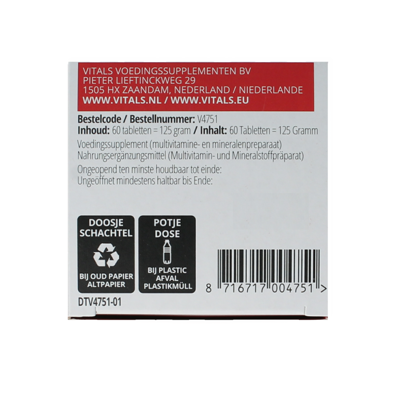 Vitals Elke dag 50+ 60 Tabletten