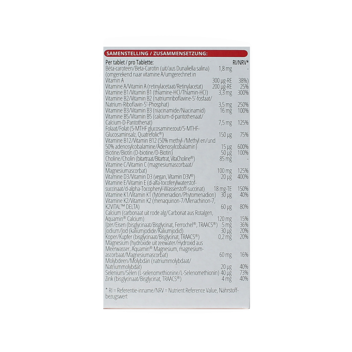 Vitals Elke Dag Basis 60 tabletten 60.00 Tabletten