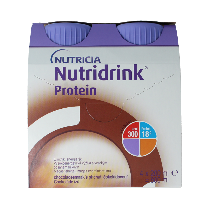 Nutridrink Protein chocola 200ml 4 Stuks