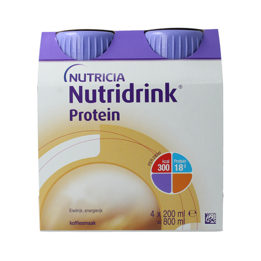 Nutridrink Protein koffie/mokka 200ml 4 Stuks