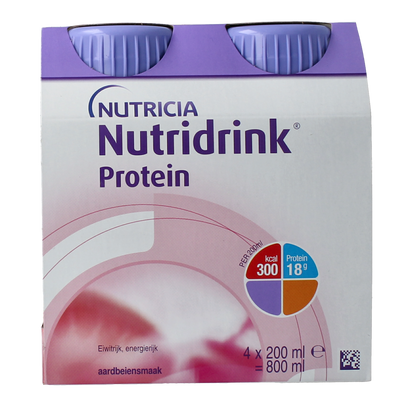 Nutridrink Protein aardbei 200ml 4.00 Stuks