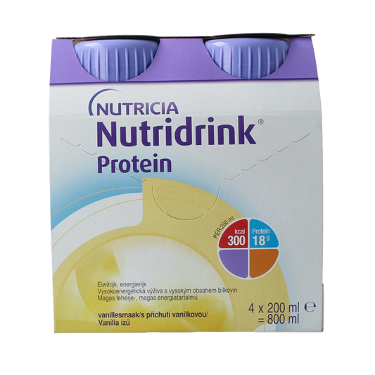 Nutridrink Protein vanille 200ml 4 Stuks