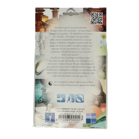 Steengoed Hanger gezondheidssteen amethyst 1 Stuks