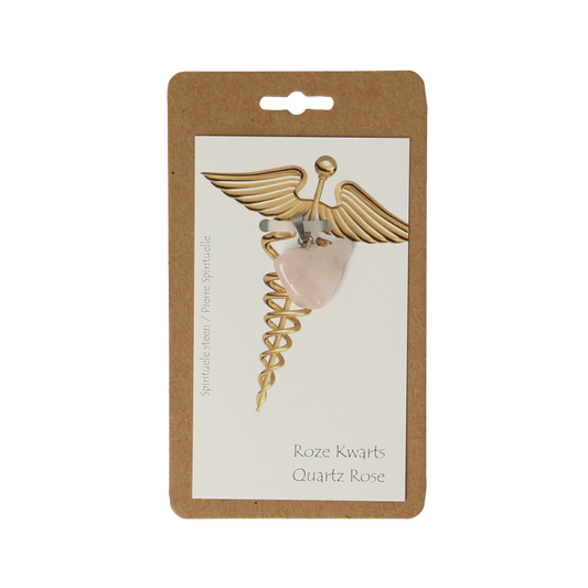 Steengoed Hanger gezondheidssteen roze kwarts 1 Stuks