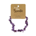 Steengoed Splitkralen armband amethyst op kaart 1 Stuks