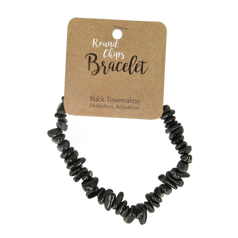 Steengoed Splitarmband toermalijn zwart 1 Stuks