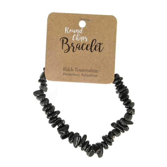 Steengoed Splitarmband toermalijn zwart 1 Stuks
