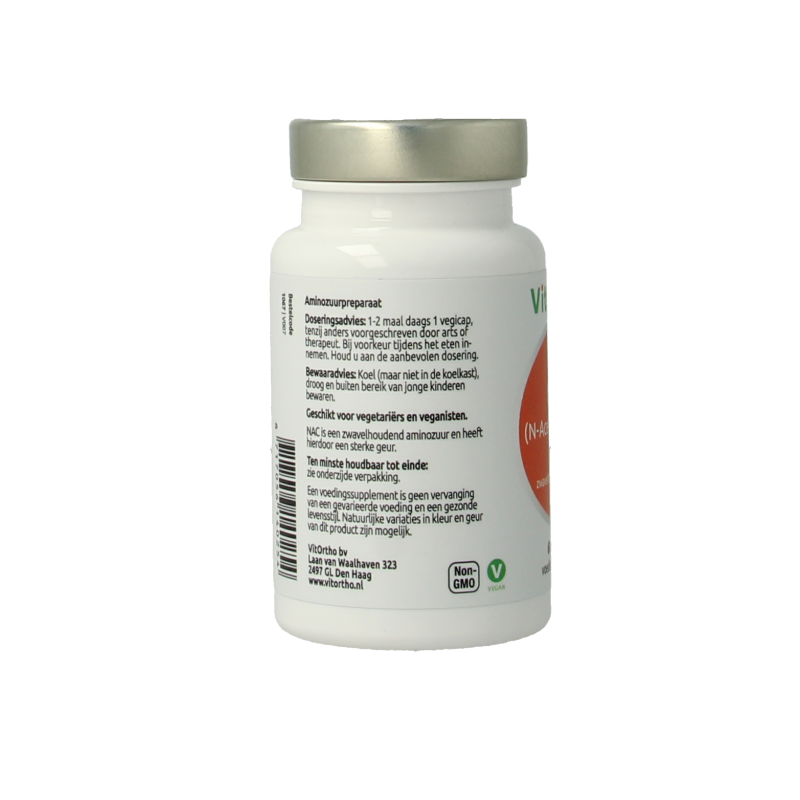 VitOrtho NAC N-Acetyl cysteine 500mg 60 Vegetarische capsules