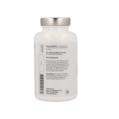 VitOrtho Magnesium bisglycinaat 100 mg en taurine 200 mg 100.00 Tabletten