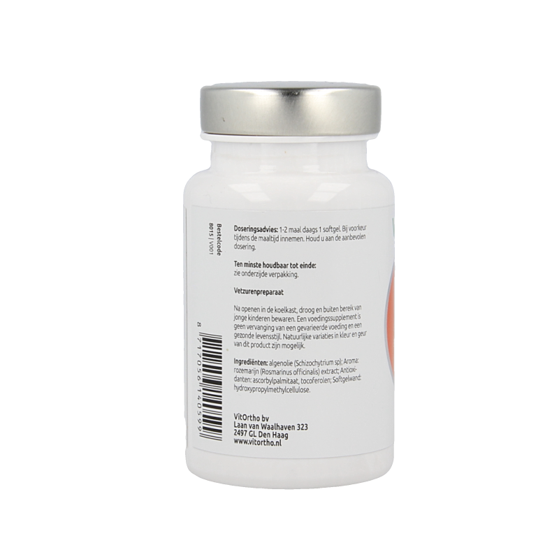 VitOrtho Omega-3 algenolie EPA 75mg DHA 150mg vegan 60 Vegetarische capsules