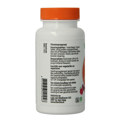VitOrtho Vitamine C 250mg met 25mg bioflavonoiden 60.00 Kauwtabletten