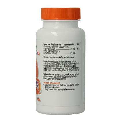 VitOrtho Vitamine C 250mg met 25mg bioflavonoiden 60.00 Kauwtabletten