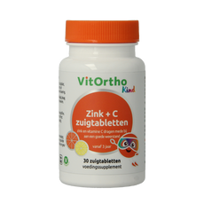 VitOrtho Zink + C kind zuigtabletten 30.00 Zuigtabletten