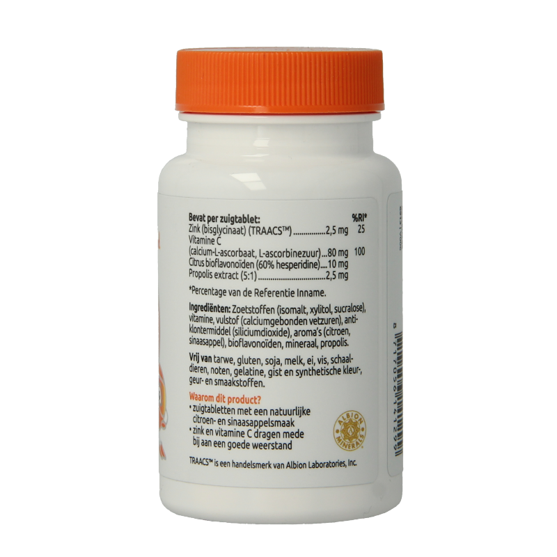VitOrtho Zink + C kind zuigtabletten 30 Zuigtabletten