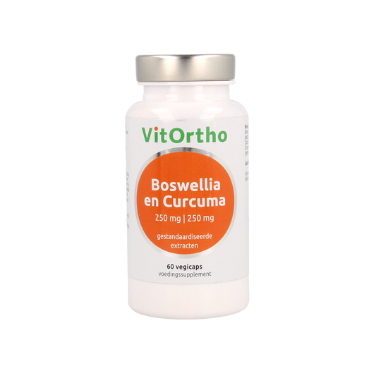 VitOrtho Boswellia 250mg en curcuma 250mg 60.00 Vegetarische capsules